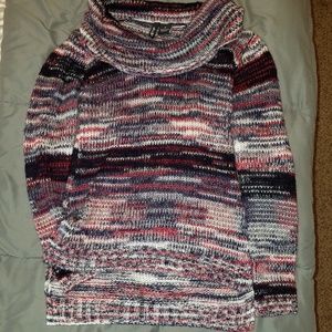 Ultra.flirt XL cowell neck, hi-low hem sweater